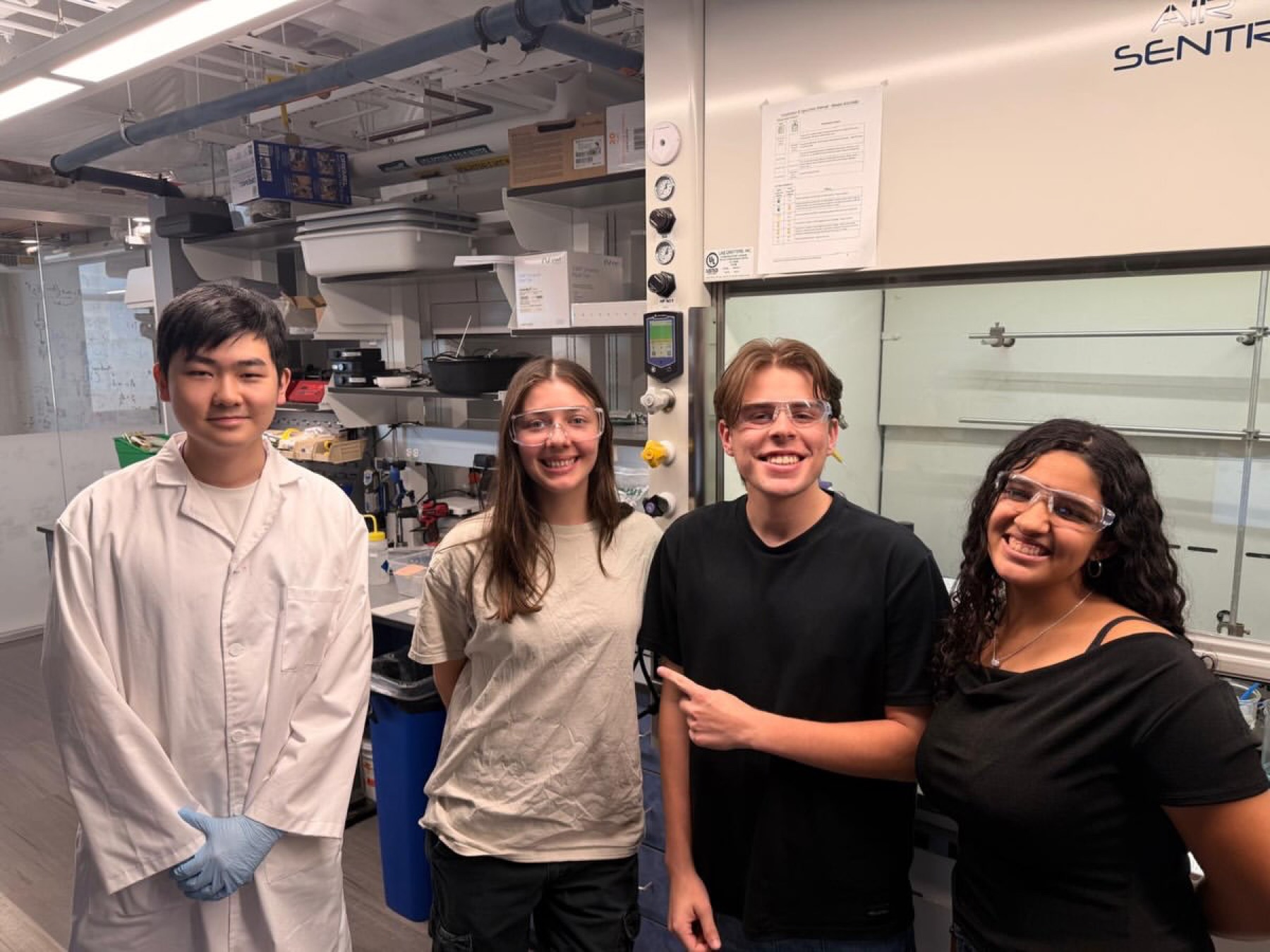 Summer researchers William, Ismael, and Shalieyshka