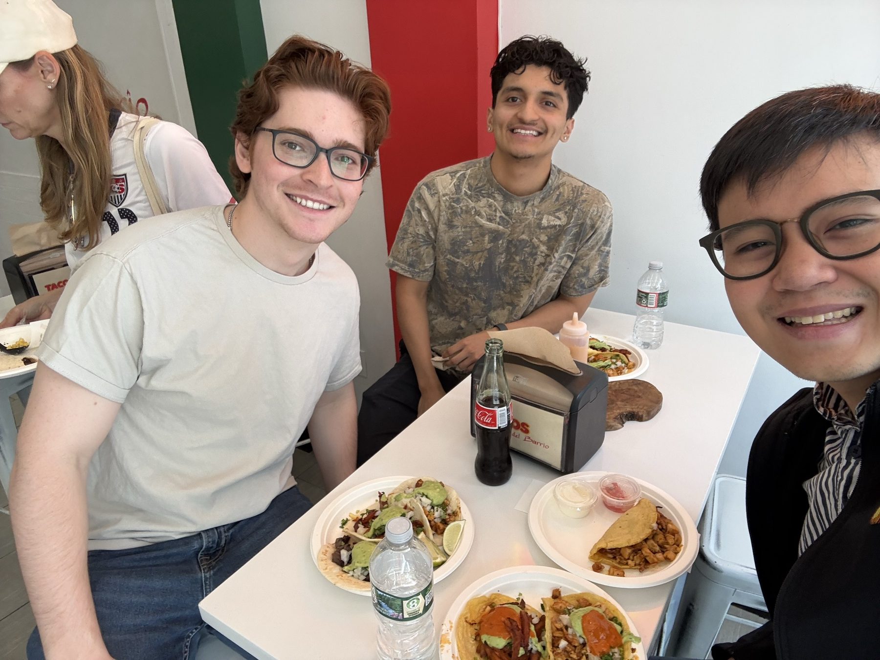 Group lunch at a taco spot